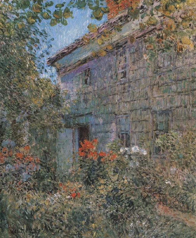 Childe Hassam Old House and Garden,East Hampton,Long Island china oil painting image